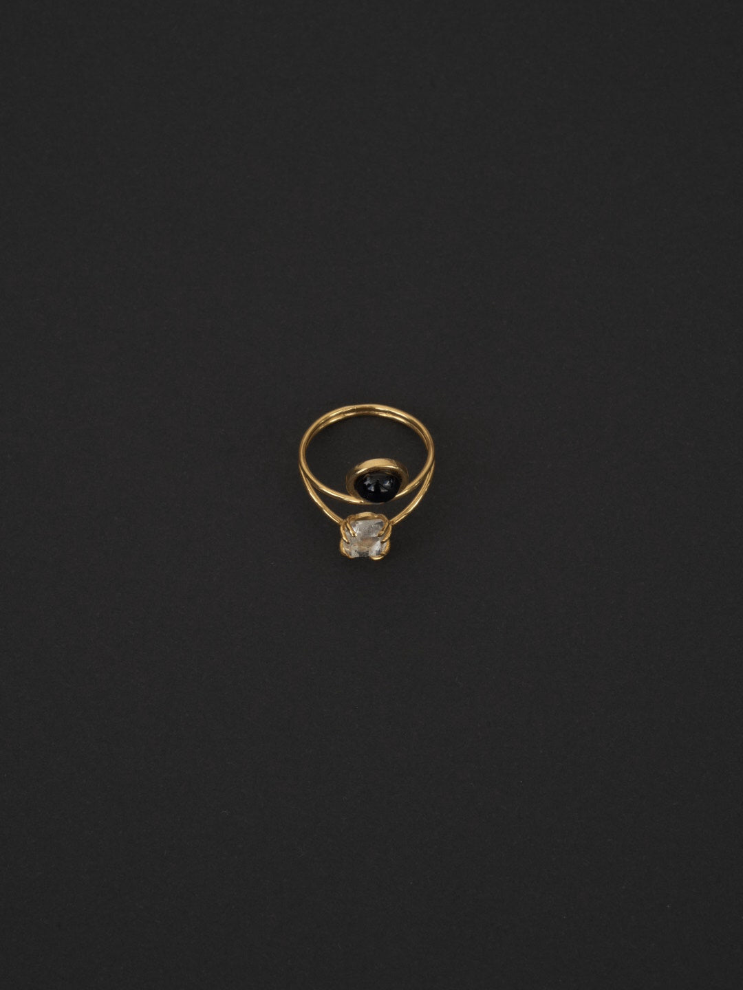 HERKIMER QUARTS DOUBLE RING