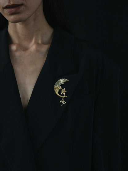 SUN&MOON PIN BROOCH