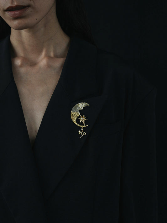SUN&MOON PIN BROOCH